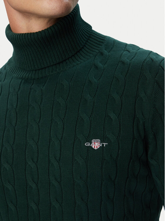 Gant Gant Rolák 8050607 Tmavě zelená Regular Fit