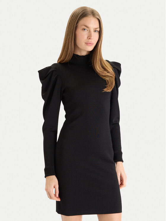 TWINSET TWINSET Úpletové šaty 252AT3010 Černá Slim Fit