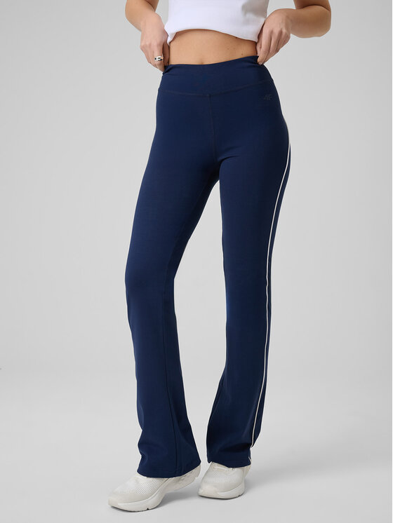 4F 4F Legginsy SPORTS CLUB Granatowy Slim Fit