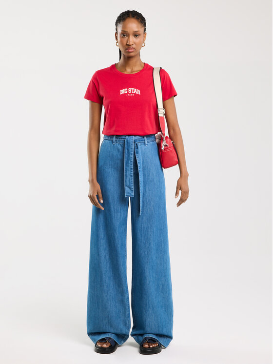 BIG STAR BIG STAR T-Shirt BENEA Czerwony Basic Fit