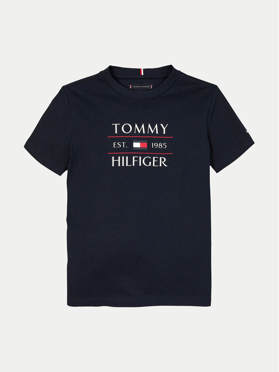 Tommy Hilfiger Tommy Hilfiger Тишърт KB0KB09538 S Тъмносин Regular Fit
