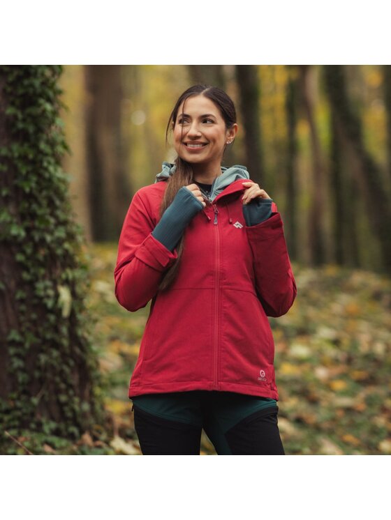 Alpinus Alpinus Kurtka softshell Majadita Czerwony Reglan Fit