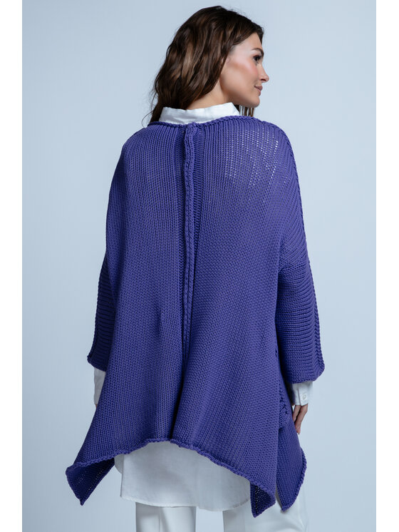 Fobya Fobya Sweter F1851 Fioletowy Oversize