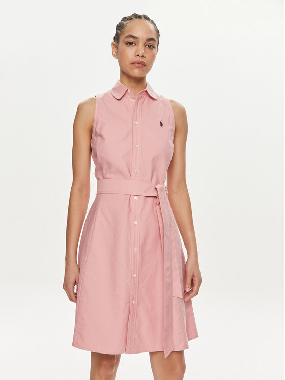Polo Ralph Lauren Polo Ralph Lauren Košilové šaty 211943505002 Růžová Regular Fit