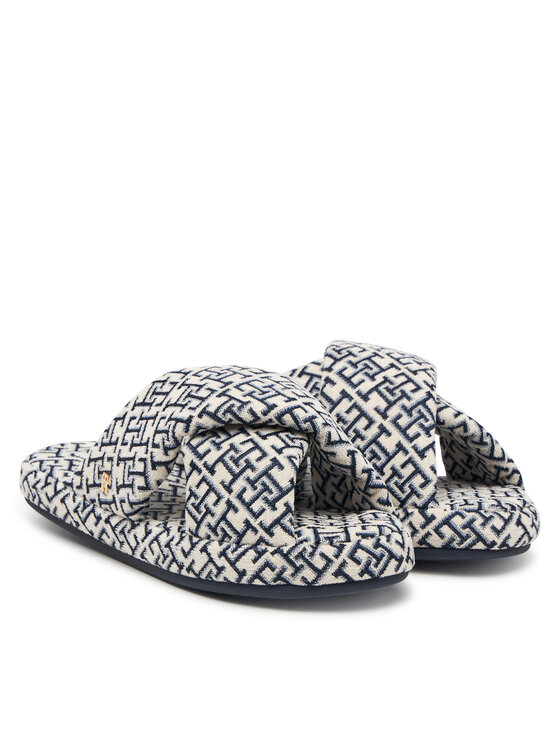 Tommy Hilfiger Tommy Hilfiger Παντόφλες Σπιτιού Th Feminine House Shoes Monogram FW0FW09631 Κρεμ