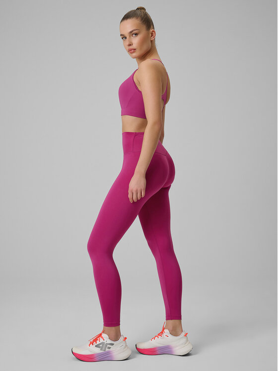 4F 4F Legginsy MULTI ACTIVE Różowy Slim Fit