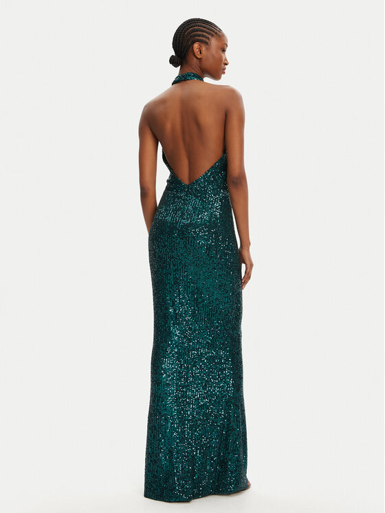 Fracomina Fracomina Večerní šaty FQ25WD3012W706N6 Zelená Regular Fit