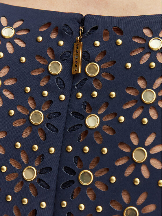 MICHAEL Michael Kors MICHAEL Michael Kors Kasdieninė suknelė MS683HED6E Tamsiai mėlyna Slim Fit