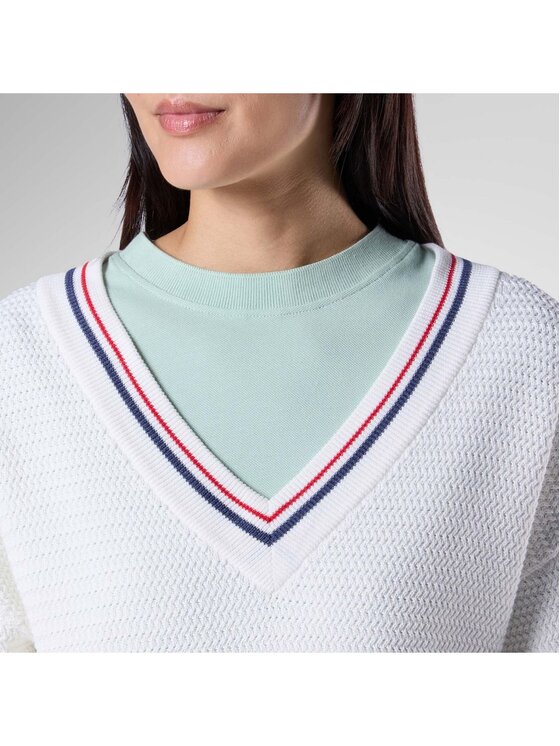 Rossignol Rossignol Sweter W Knitted V Neck Biały Regular Fit