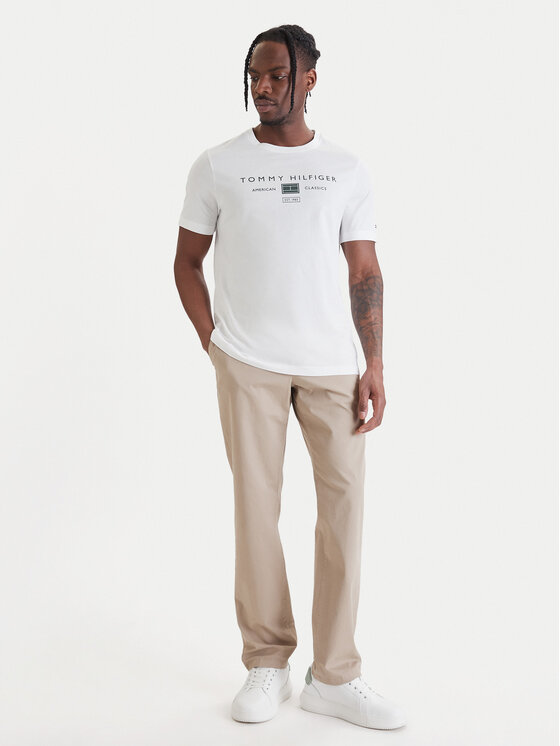 Tommy Hilfiger Tommy Hilfiger T-Shirt Brand Love MW0MW42365 Biały Regular Fit
