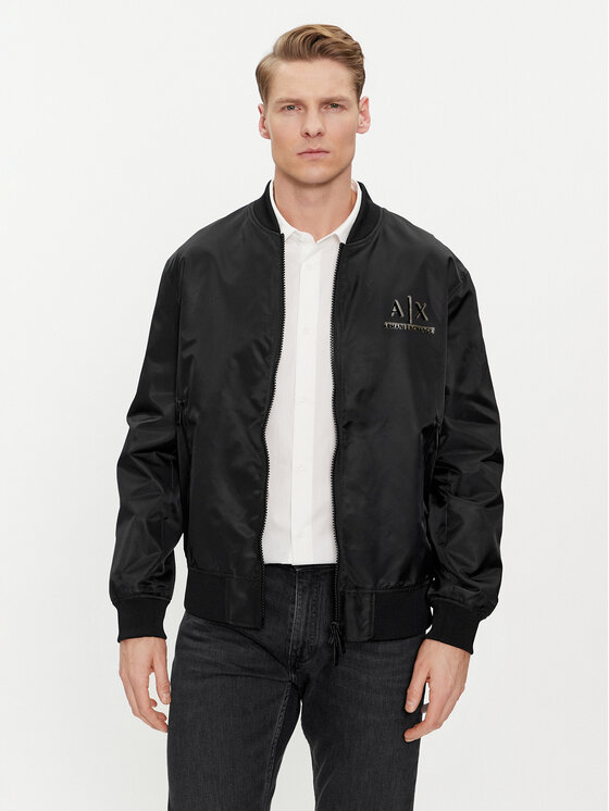 Armani Exchange Bomber Jakna 3DZBSA ZNUBZ 1200 Črna Regular Fit