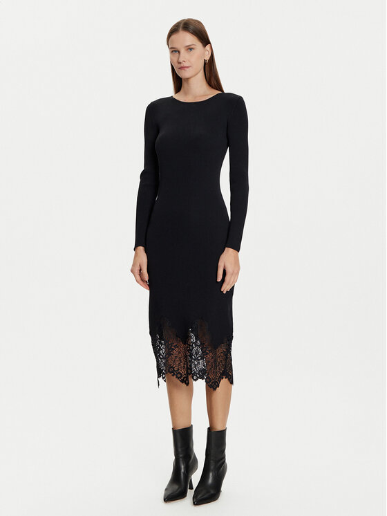 Morgan Morgan Kootud kleit 242-RMSIKA Must Slim Fit