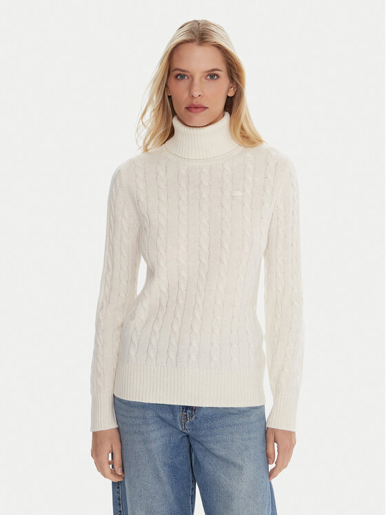 Robe di Kappa Robe di Kappa Rollkragenpullover Hevia 621118W Écru Regular Fit