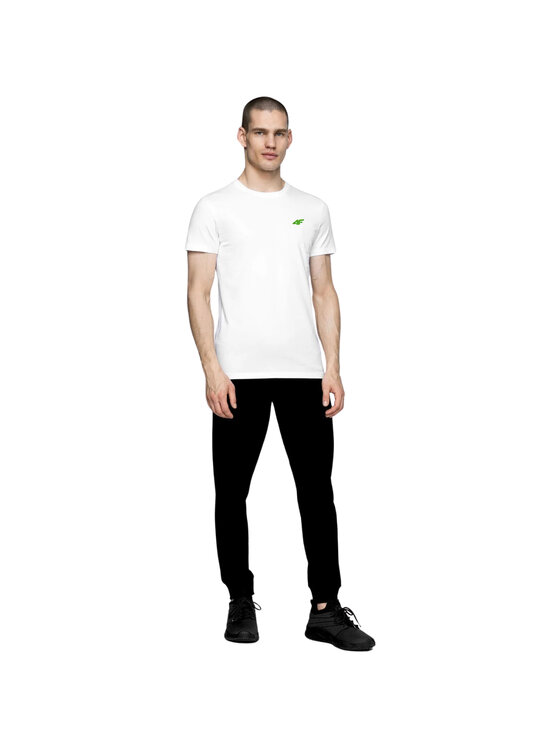 4F 4F Tričko 4FWSS25TTSHM3096-10S Biela Regular Fit