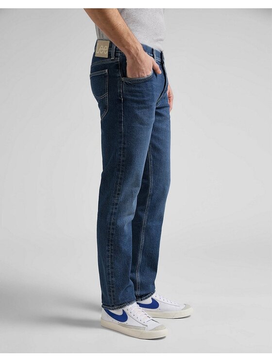 Lee Lee Jeansy DAREN BUTTON FLY Niebieski Straight Fit