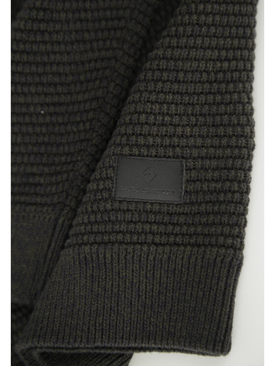 Volcano Volcano Sweter S-BERTO Czarny Regular Fit