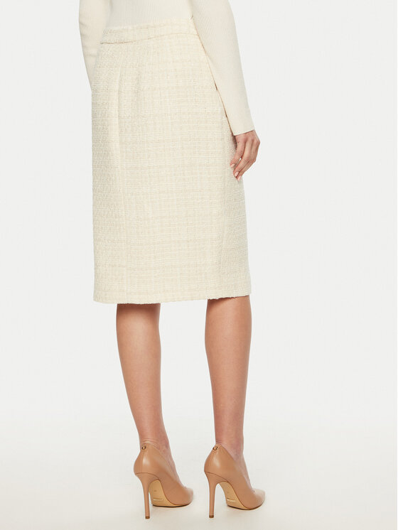 Luisa Spagnoli Luisa Spagnoli Ravno krilo Fettuccia 541489 Écru Regular Fit
