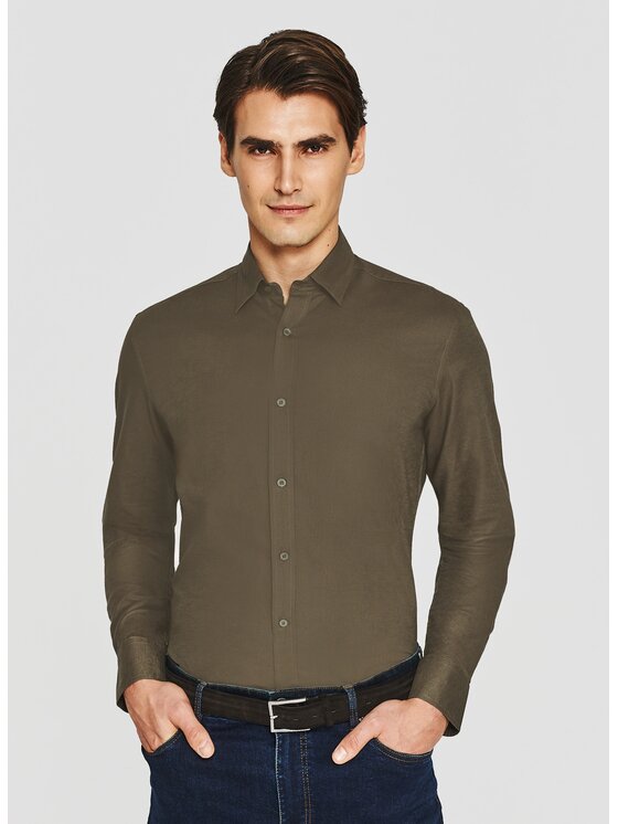 Pako Lorente Pako Lorente Koszula P26SF-1X-005 Zielony Slim Fit