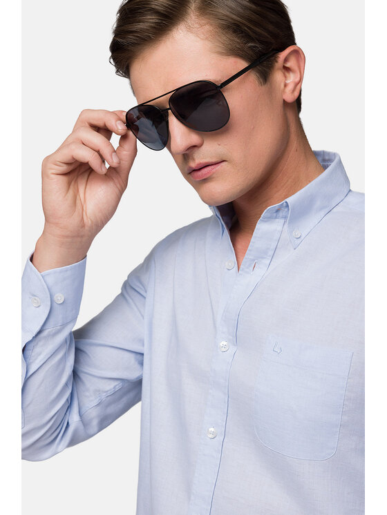 Lancerto Lancerto Koszula Adel KO073123000026 Błękitny Slim Fit