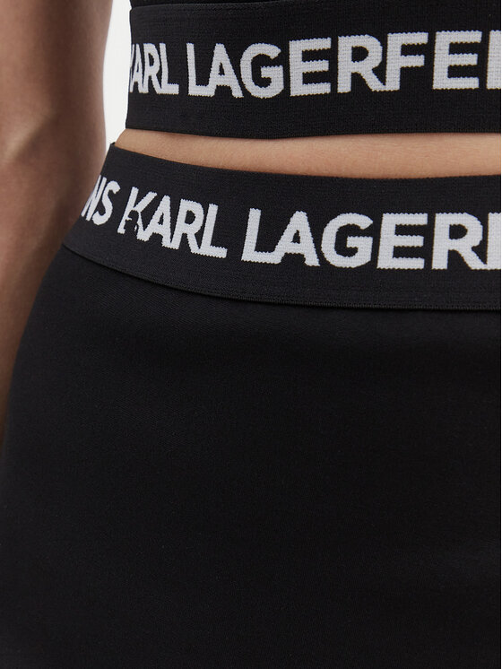 Karl Lagerfeld Jeans Karl Lagerfeld Jeans mini svārki B1W12022 Melns Regular Fit