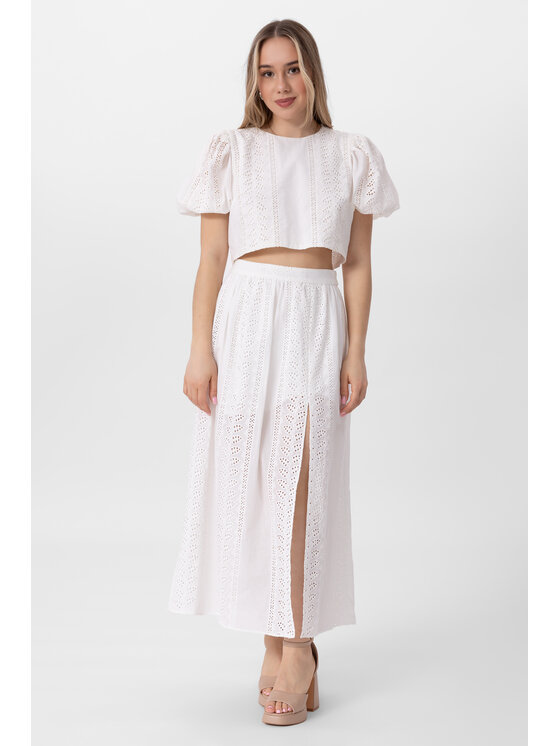 LAURELLA LAURELLA Sukňa 7UL021 Biela Regular Fit