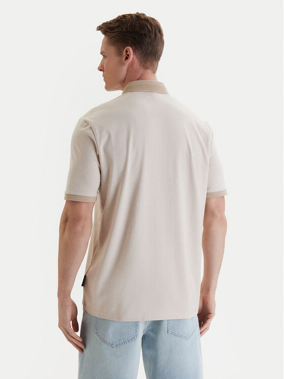 Beverly Hills Polo Club Beverly Hills Polo Club Тениска с яка и копчета W126-BHMPO-1028-39M Бежов Regular Fit