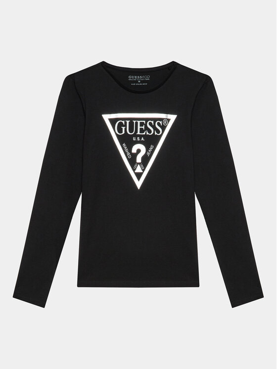 Guess Guess Blúz J84I36 K8HM0 Fekete Regular Fit