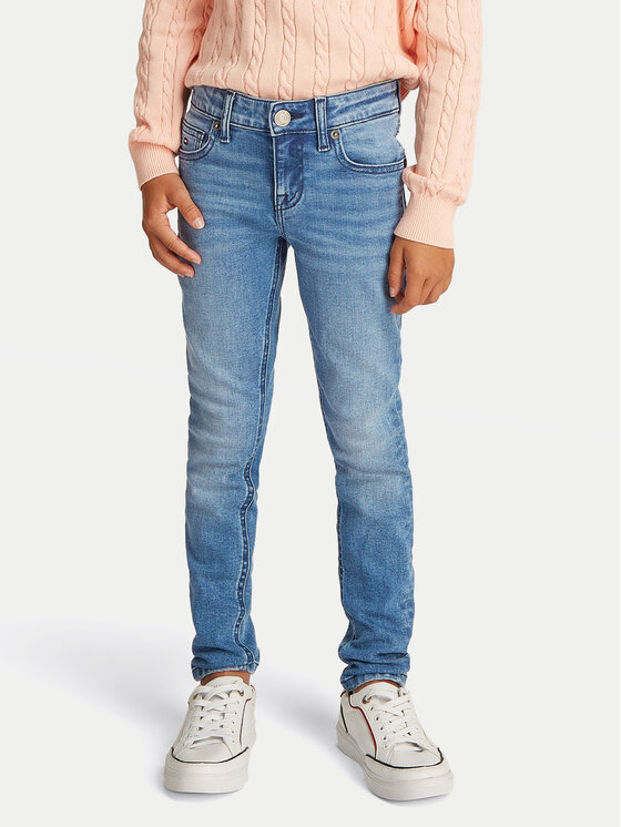 Tommy Hilfiger Džínsy Nora KG0KG08403 Modrá Skinny Fit