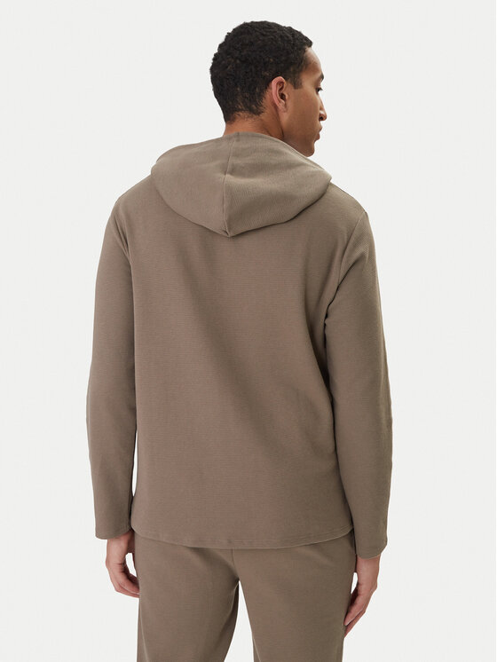 BOSS BOSS Longsleeve Waffle 50535885 Brązowy Regular Fit