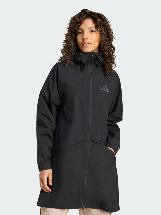 adidas adidas Parka Terrex Multi 2 Layer CLIMAPROOF Rain Czarny Regular Fit