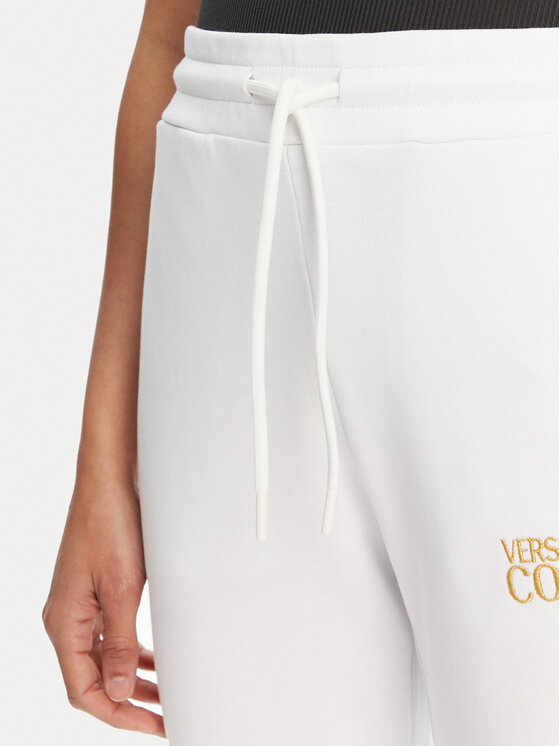 Versace Jeans Couture Versace Jeans Couture Teplákové nohavice 78HAAT06 Biela Regular Fit