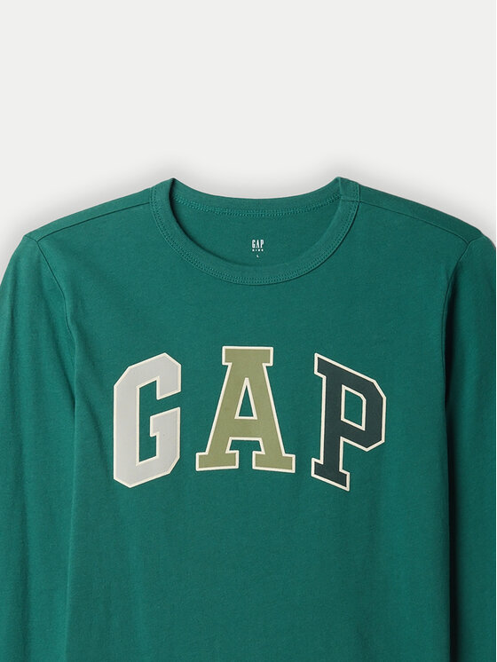 Gap Gap Majica 490575-00 Zelena Regular Fit