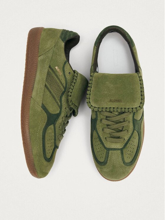 ALOHAS ALOHAS Sneakersy Tb.490 Club Suede Green Leather Sneakers Zielony