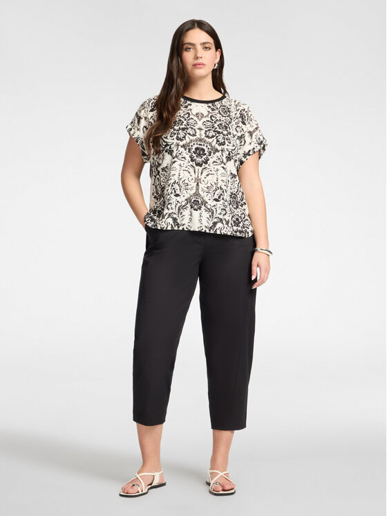 Elena Mirò Elena Mirò T-shirt G006Z000635N033 Nero Regular Fit