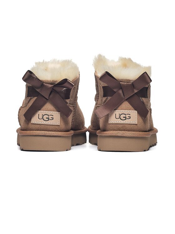 Ugg Ugg Botki Ultra Mini Bailey Bow 1185491-CHE Brązowy