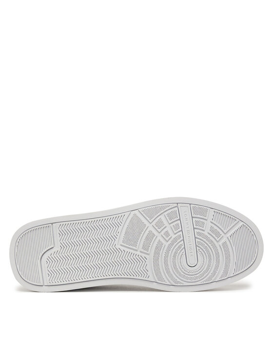 Tommy Hilfiger Tommy Hilfiger Laisvalaikio batai Th Court Mix Lth FM0FM05489 Balta