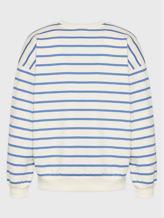 Kaotiko Kaotiko Суитшърт Heart Stripes AL007-01-M002 Бежов Relaxed Fit