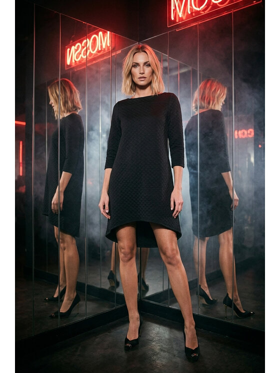 FIGL FIGL Φόρεμα καθημερινό M1363 Μαύρο Loose Fit