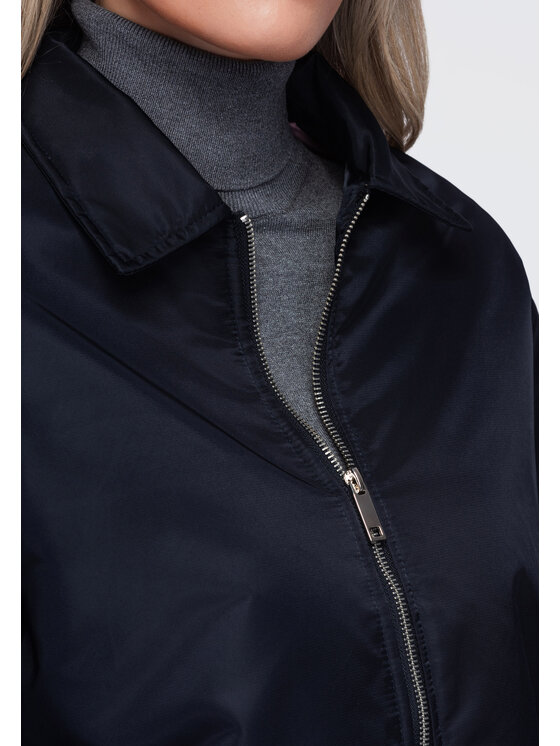 Ombre Ombre Bunda pro přechodné období OW-JT-E0003 Tmavomodrá Relaxed Fit