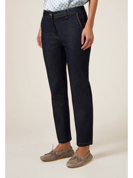 Oltre Oltre Jeansy P407R108739N034 Niebieski Regular Fit