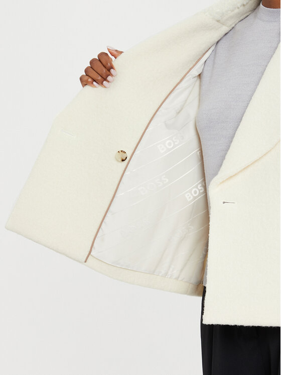 BOSS Boss Übergangsjacke Coflina 50518488 Écru Regular Fit