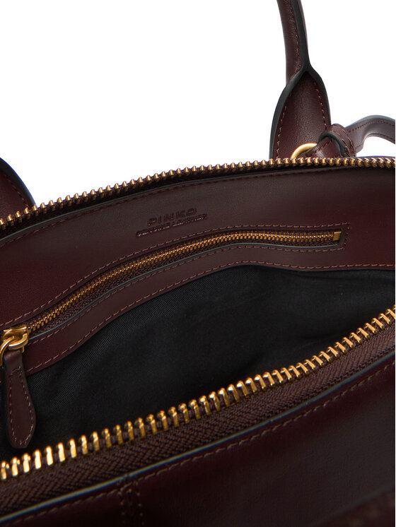 PINKO PINKO Borsetta Bowling Bag Medium AI 25-26 PLTT 105906 A0QO Bordeaux