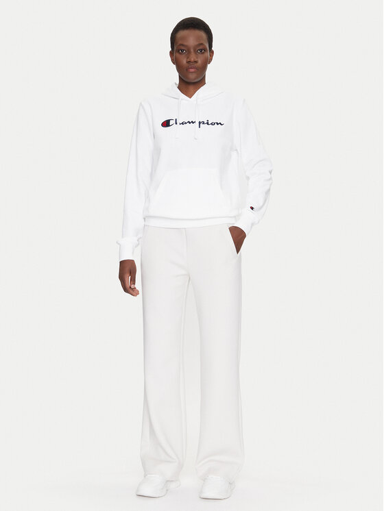 Champion Champion Majica dugih rukava Slim Big Logo 118097 Bijela Regular Fit