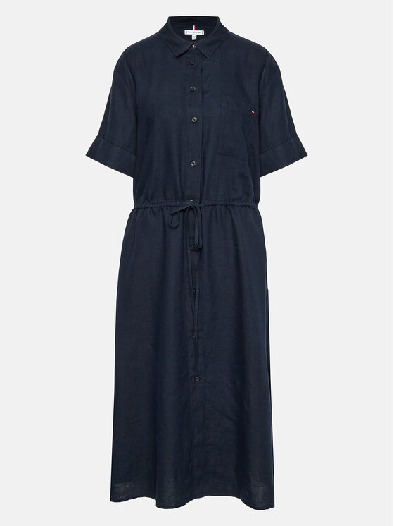 Tommy Hilfiger Curve Rochie tip cămașă WW0WW39270 Bleumarin Regular Fit