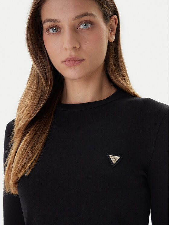 Guess Guess Bluse V6RI00 KD741 Schwarz Slim Fit