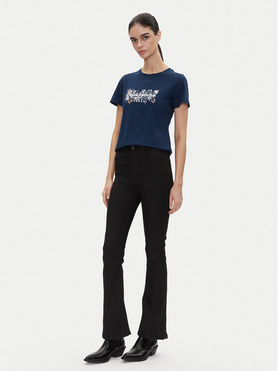 Pepe Jeans Pepe Jeans Traperice PL204905 Crna Flare Fit