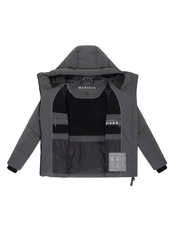 Marikoo Marikoo Kurtka zimowa Kwamee Czarny Regular Fit