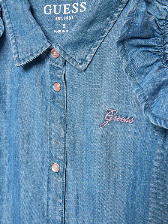 Guess Guess Džinsinė suknelė K3GK18 D3X30 Mėlyna Regular Fit