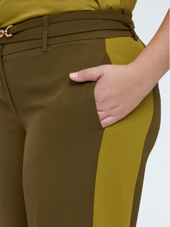 Fiorella Rubino Fiorella Rubino Spodnie materiałowe P031T005255N025 Zielony Regular Fit