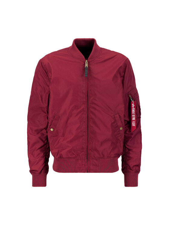Alpha Industries Alpha Industries Kurtka bomber MA-1 TT Light Bomber Jacket Bordowy Slim Fit